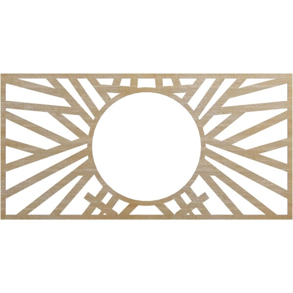 Ekena Millwork Hoover Wood Fretwork Pierced Ceiling Medallion, Birch, 36"W x 18"H x 13 3/8"ID x 1/4"T CMWP36X18X0250HOBI - main